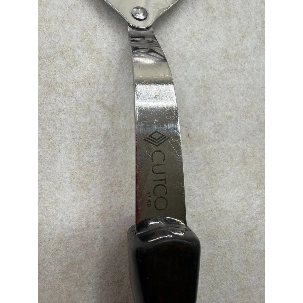 CUTCO Lot of 5 Serving Utensils Black Handles 17KD 17JI Slot Spoon Turner Whisk
